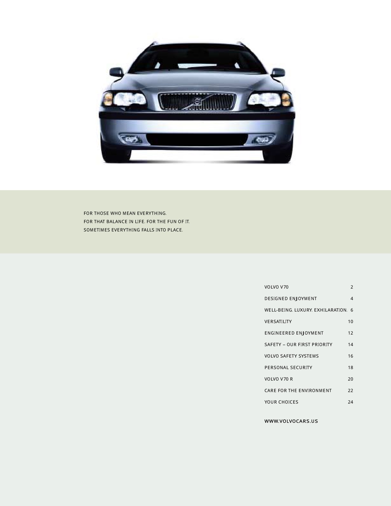 2004 Volvo V70 Brochure Page 34